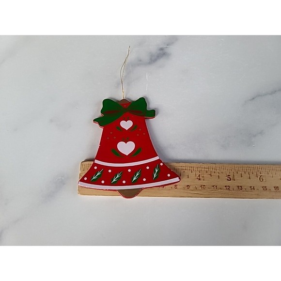 Vintage Wooden Christmas Bell Ornament - Picture 10 of 10